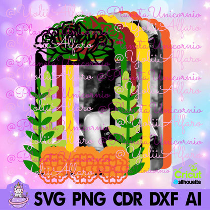 Day of the Dead Photo Frame MOD 3, deceased, niche