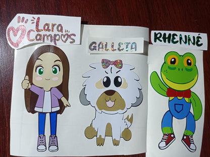 Lara Campos in SVG, PNG and other formats, Rhennéé frog, Cookie, Lara Lara, frog, Lara, Campos. Includes typography in .TTF