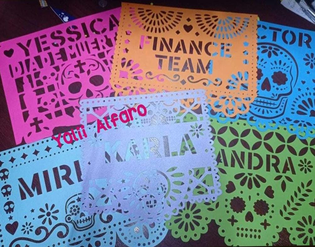 Papel Picado Mod 1. Includes stencil fonts