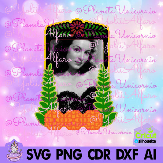 Day of the Dead picture frame MOD 1, deceased, niche