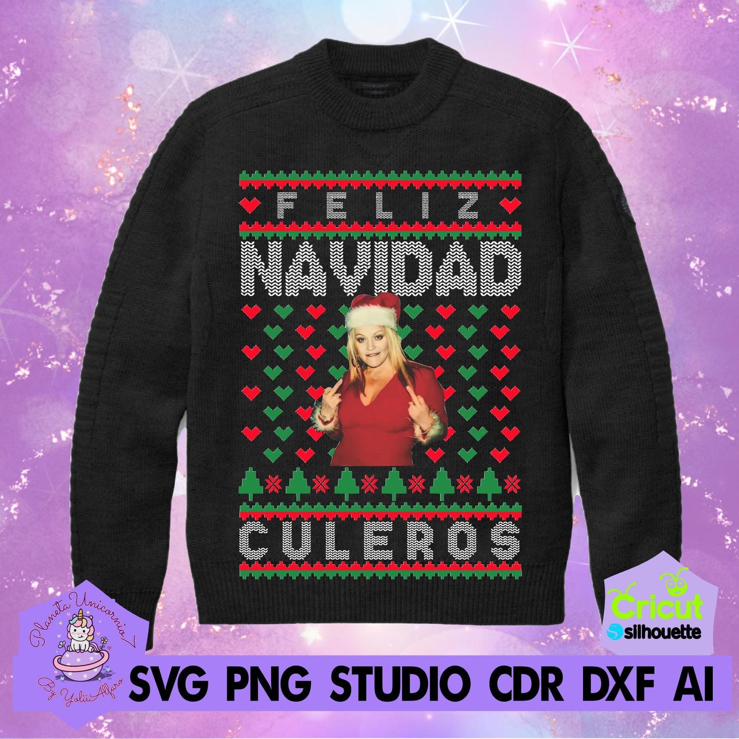 Jenni Rivera feliz navidad cu, incluye tipografia, sweater ugly, ugly sweater, suéter Jenni, cantantes norteños, navidad, sueter Jenni