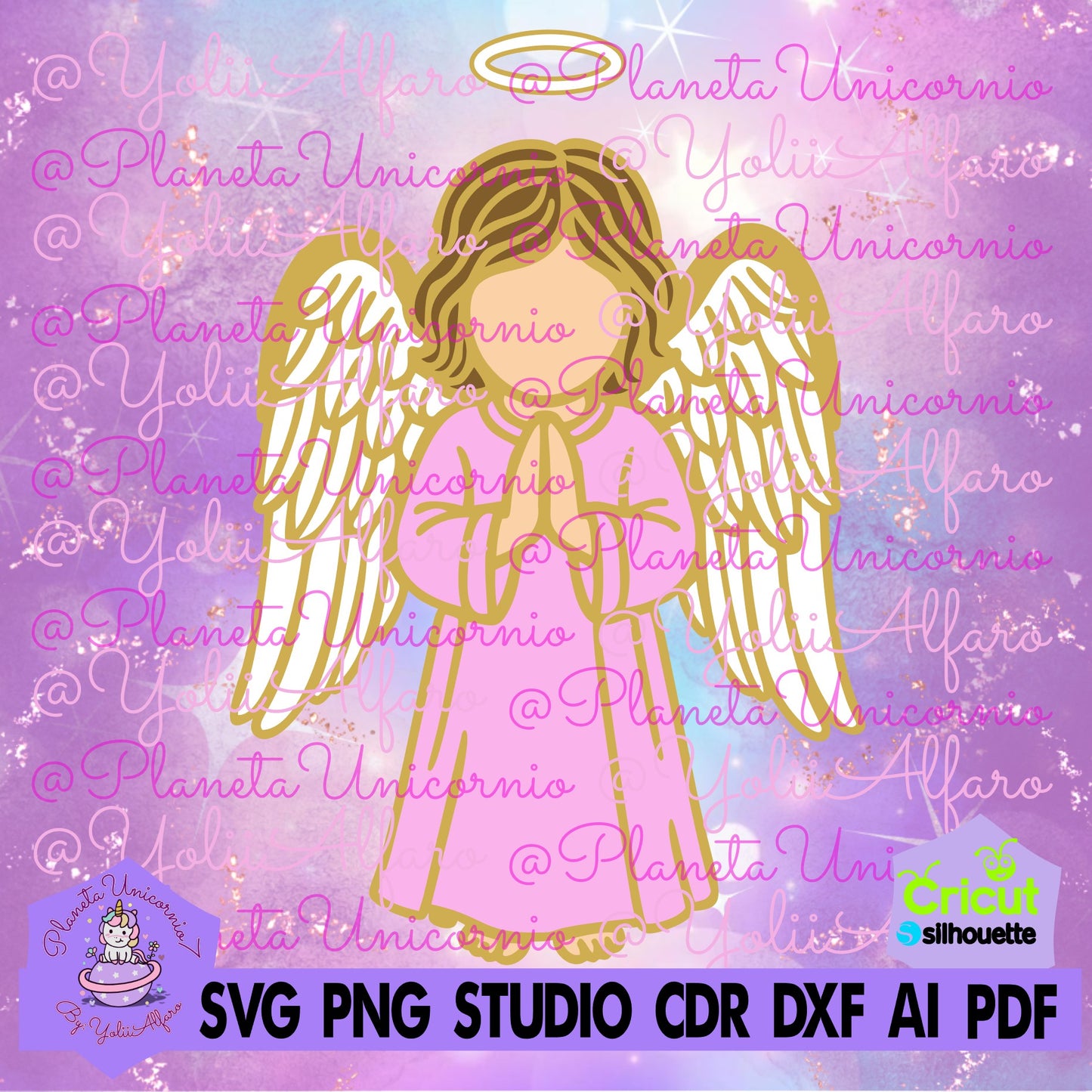 Angelito multicapa, ángel de la guarda, angelito, angel. Incluye diferentes formatos.