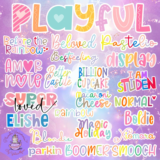 FONT Playful pack, con mas de 30 hermosas tipografías.