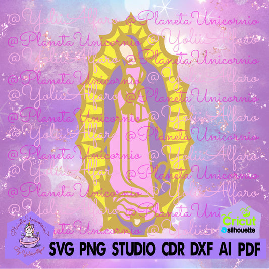 Virgen Maria multicapa MOD 2, Virgen de Guadalupe, Virgen Santa, incluye diferentes formatos.