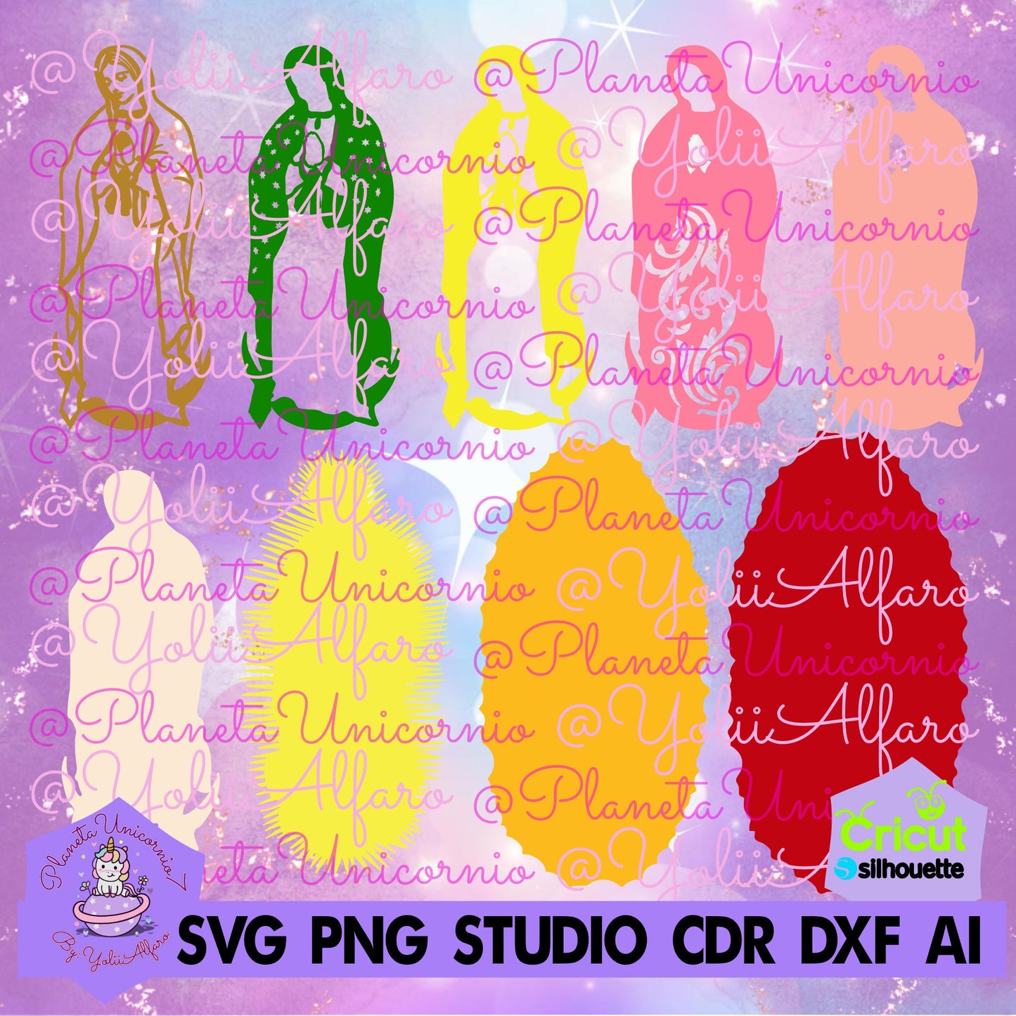 Virgen Maria multicapa MOD 3, Virgen de Guadalupe, Virgen Santa, incluye diferentes formatos.