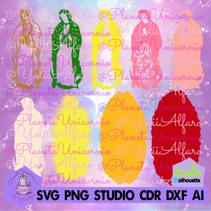 Virgen Maria multicapa MOD 3, Virgen de Guadalupe, Virgen Santa, incluye diferentes formatos.