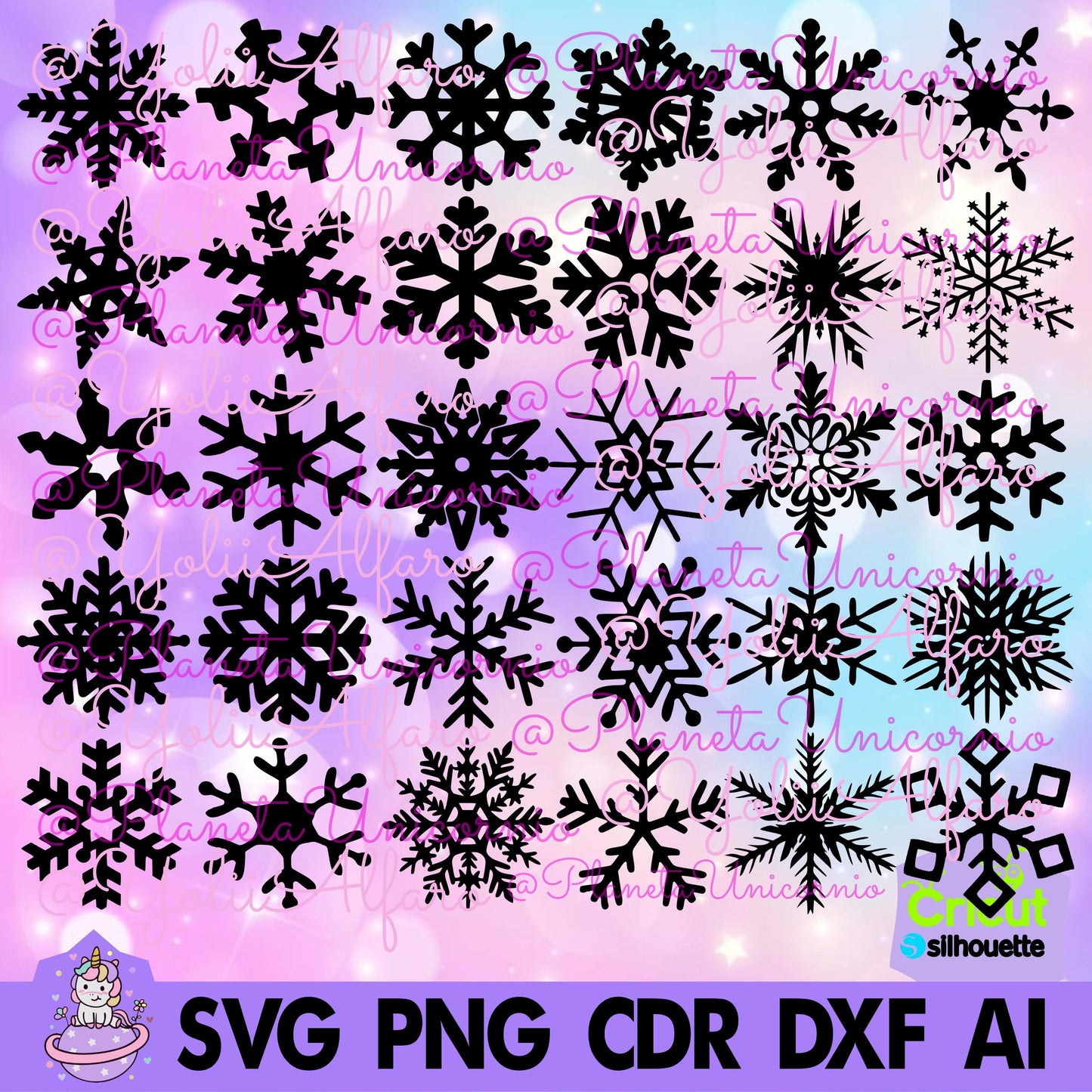 Copos de nieve. Modelo 1. Esferas shaker, esferas, navidad, bambalinas, copos de nieve, esfera. Incluye diferentes formatos.