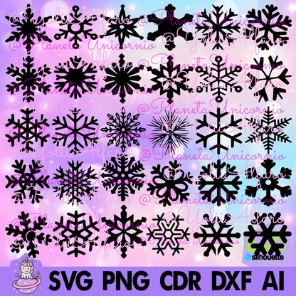 Copos de nieve. Modelo 2. Esferas shaker, esferas, navidad, bambalinas, copos de nieve, esfera. Incluye diferentes formatos.