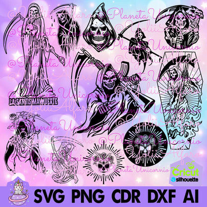 Santísima muertee MOD1, la santa, la muertee, la niña, niña blanca, la dama, la dama poderosa, la flaquita, la flaca, huesuda, la madrina
