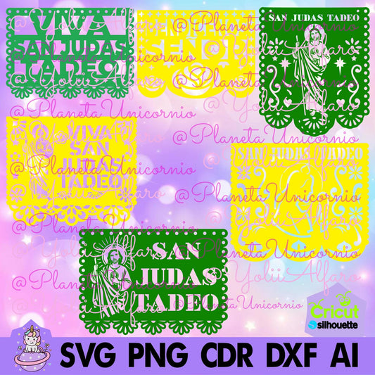 Papel picado San Judas Tadeo, papel picado, papel perforado