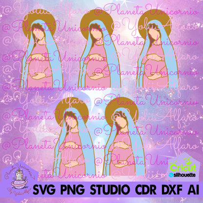 Virgen Maria pregnant, nuestra señora de la dulce espera, dulce espera, embarazada, embarazo, Virgen Santa, incluye diferentes formatos.