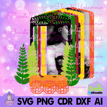 Day of the Dead picture frame MOD 1, deceased, niche