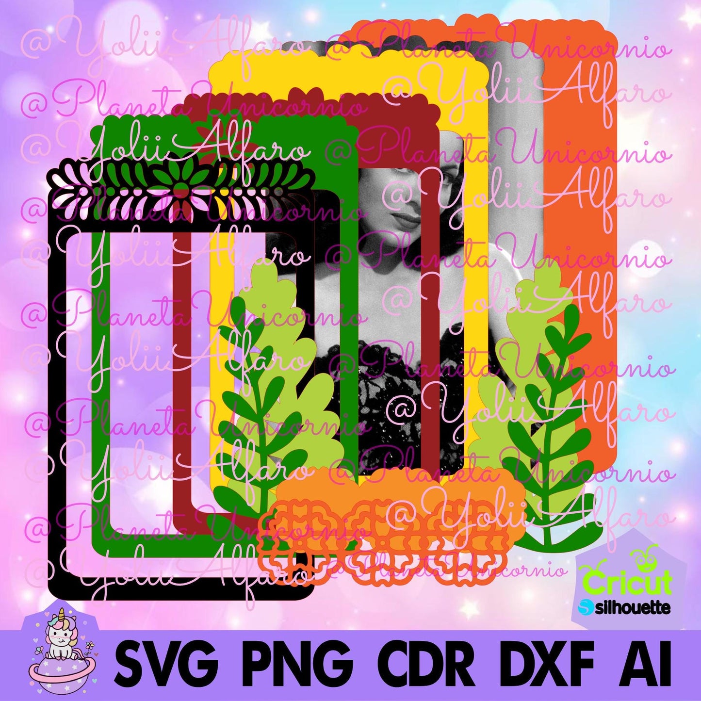 Day of the Dead picture frame MOD 2, deceased, niche