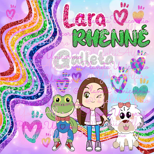 Lara Campos en SVG, PNG y otros formatos, rana Rhennéé, Galleta, Lara Lara, rana, Lara, Campos. Incluye tipografía en .TTF