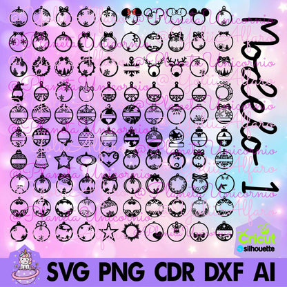 Esferas shaker, esferas, navidad, bambalinas, copos de nieve, esfera. Modelo 1. Incluye diferentes formatos.