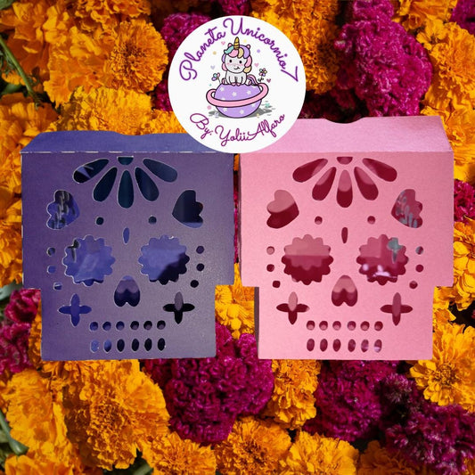 Linternas calaveritas 5 diseños, difuntos, caja calada, cajita caladas, día de muertos