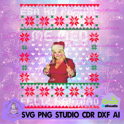 Jenni Rivera esa no, ugly sweater parrandera, parrandera, rebelde y atrevida, cantantes norteños, la ultima peda, navidad, sueter Jenni